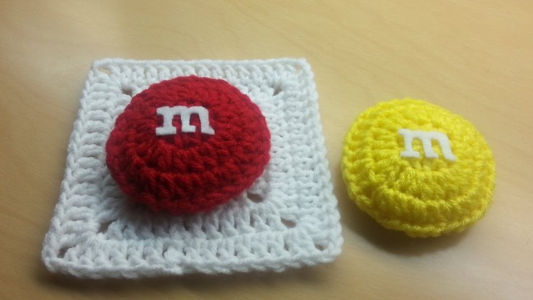 #Crochet M&M candy Granny Square TUTORIAL #crochetgrannysquare