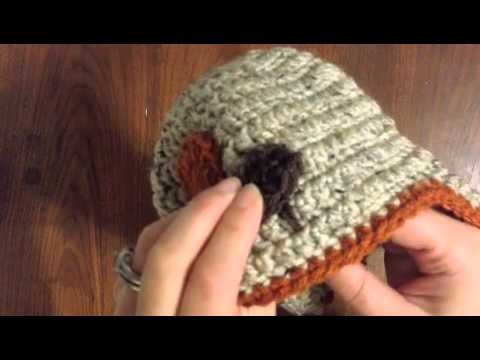 Crochet Puppy Hat Nose and Mouth
