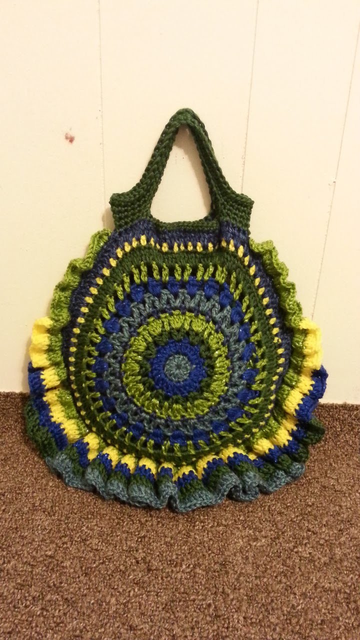 #Crochet Round Handbag Purse #TUTORIAL Circle Purse How to Crochet a Bag
