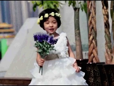 Designer Ivory White Beaded Formal Flower Girl Girls Wedding Tutu Dress SKU-10501209