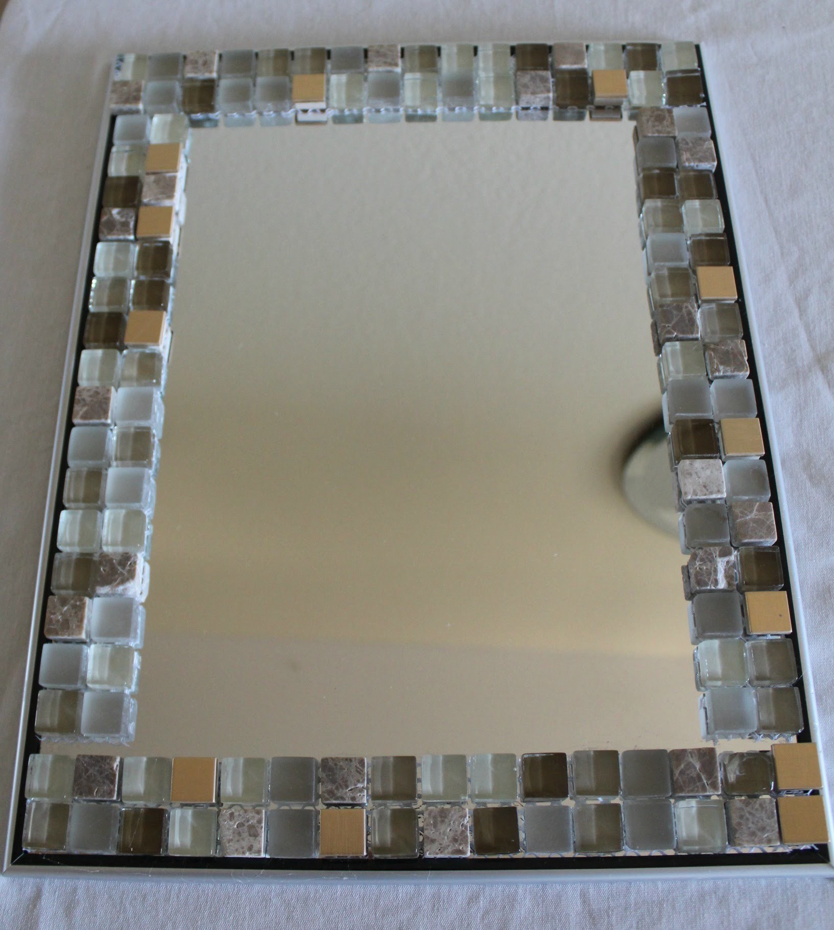 DIY - Home Decor- glass tile Mirror frame