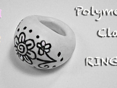 DIY Polymer Clay Tutorial. Drawn Ring - Arcilla polimérica Anillo - Argilla polimerica Anello