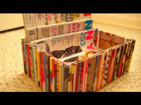 DIY Recycled Magazine Organizer