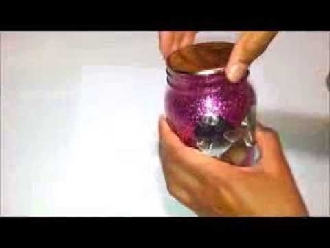 {DIY} Room Decor: Glitter Mason Jar Tutorial
