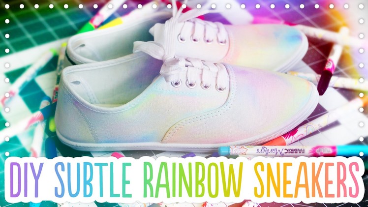 DIY Subtle Rainbow Canvas Shoes - Trick Your Kicks with Michaels and Tulip!