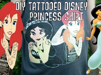 DIY Tattooed Disney Princess Shirt