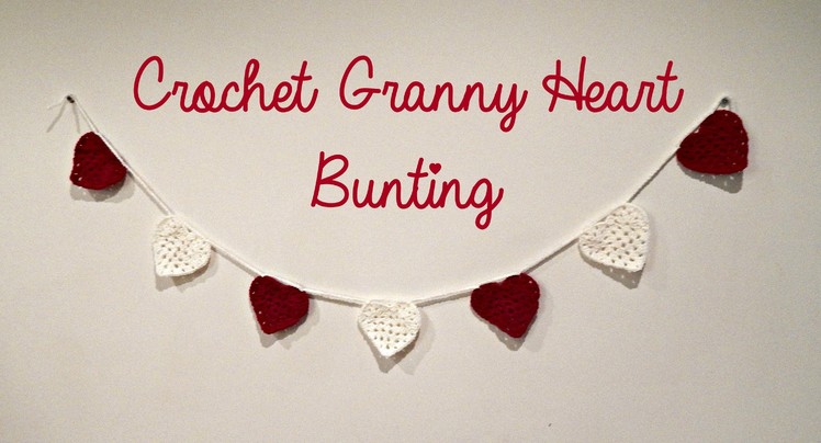 DIY Valentine's Crochet Granny Heart Bunting Room Decor ¦ The Corner of Craft
