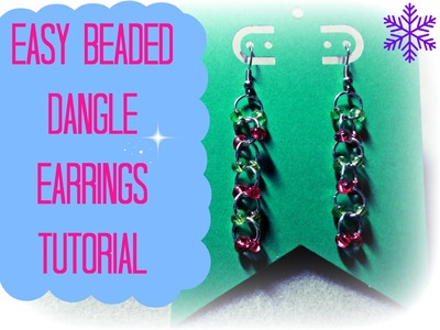 Easy Beaded Dangle Earrings Tutorial