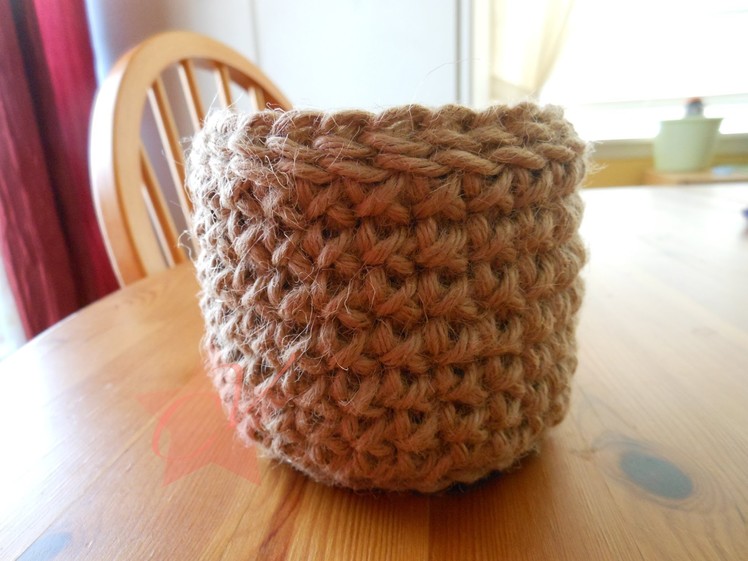 Easy Simple Rustic Crochet Bowl Tutorial