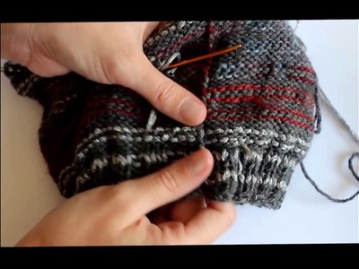 Easy Weaving in Ends on Striped Knitting