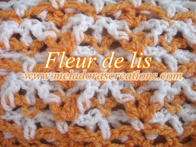 Fleur de lis Stitch - Left Handed Crochet Tutorial