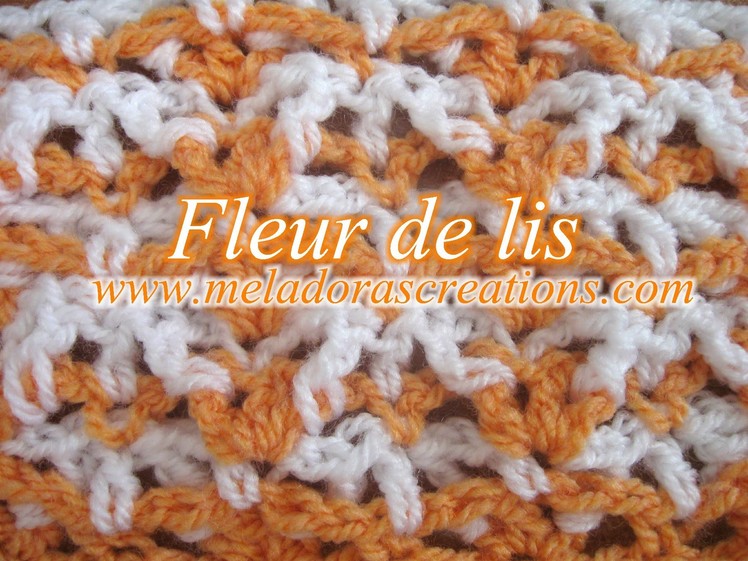 Fleur de lis Stitch - Left Handed Crochet Tutorial