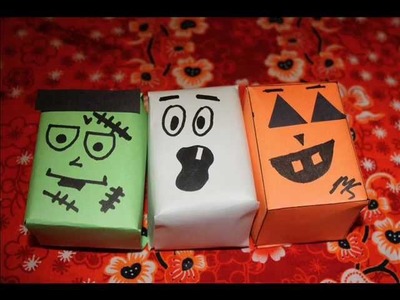 Halloween Arts and Crafts - Candy Gift Boxes