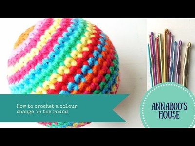 How to crochet a colour change in the round