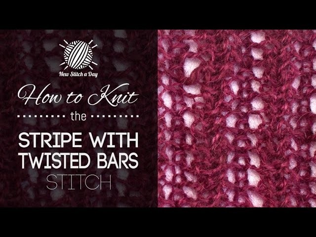 How to Knit the Stripe with Twisted Bars Stitch
