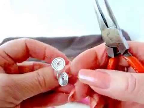 JEWELRY MAKING, How to make a spiral ring with wire, beaded ring, beading,