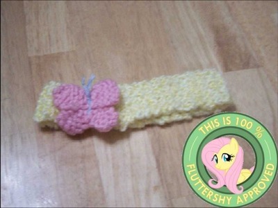 Knitting Tutorial:  Fluttershy Themed Headband (short in-school version)