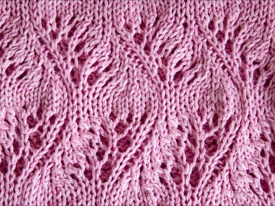 Lace Loop Knitting Stitch Feather - Lace Loop Strickmuster Feder