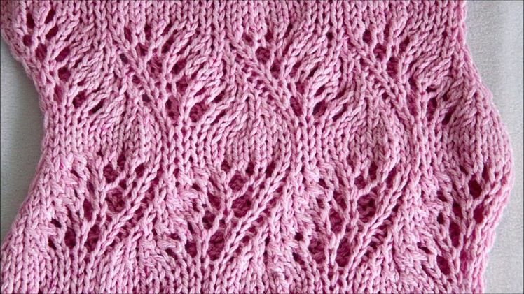 Lace Loop Knitting Stitch Feather - Lace Loop Strickmuster Feder