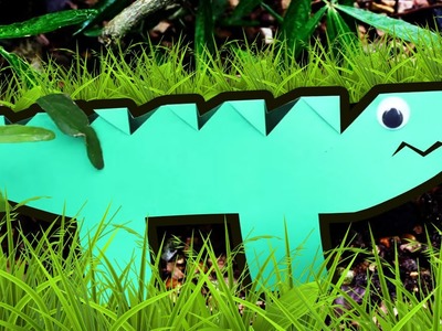 Learn How to make a Crocodile Greeting Card! | Easy DIY Greeting Card