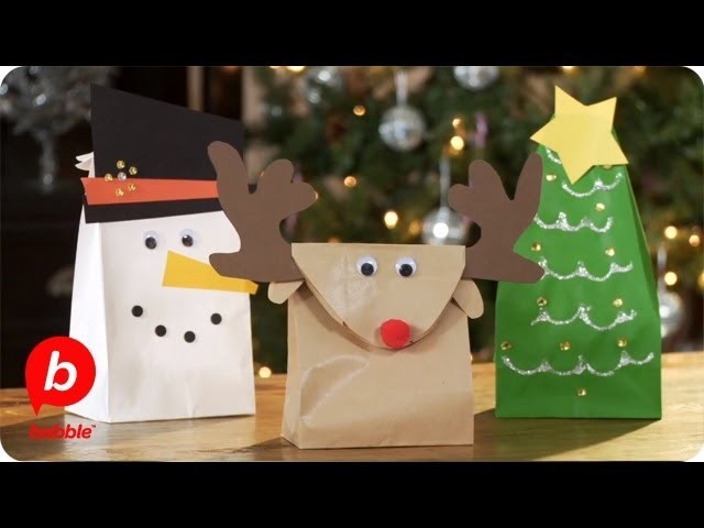 Make 3 Christmas Gift Bags: Tree, Reindeer & Snowman | Crafts | Babble