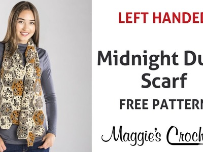 Midnight Dune Scarf Free Crochet Pattern - Left Handed