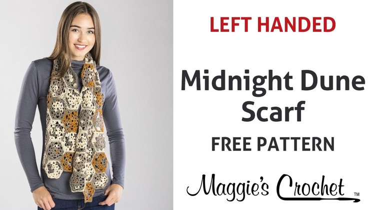 Midnight Dune Scarf Free Crochet Pattern - Left Handed