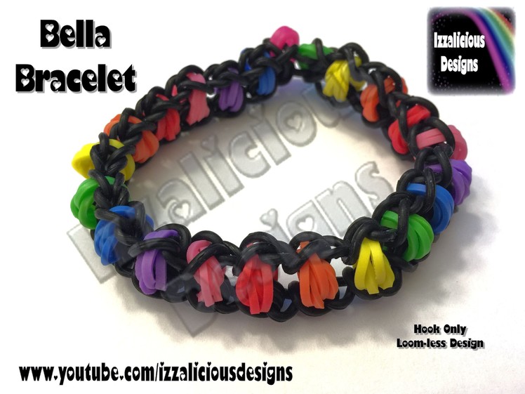 Rainbow Loom Bella Bracelet - Loom-less.Crochet Hook Only Design
