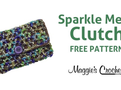 Sparkle Mesh Clutch Free Crochet Pattern - Right Handed