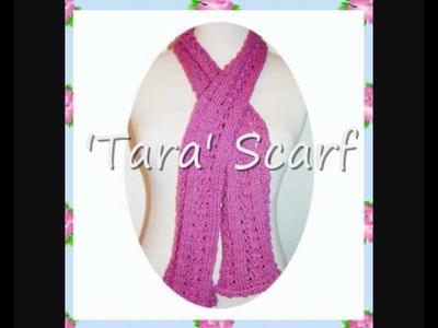Tara Lace Scarf with Optional Crochet Edging DK Knitting Pattern