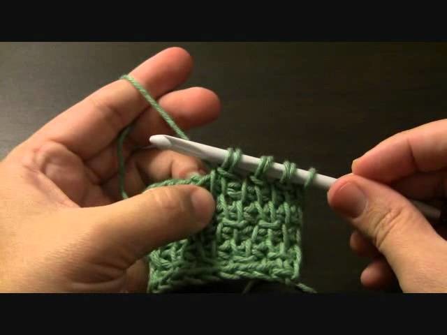 Tunisian Crochet Bamboo Stitch.wmv