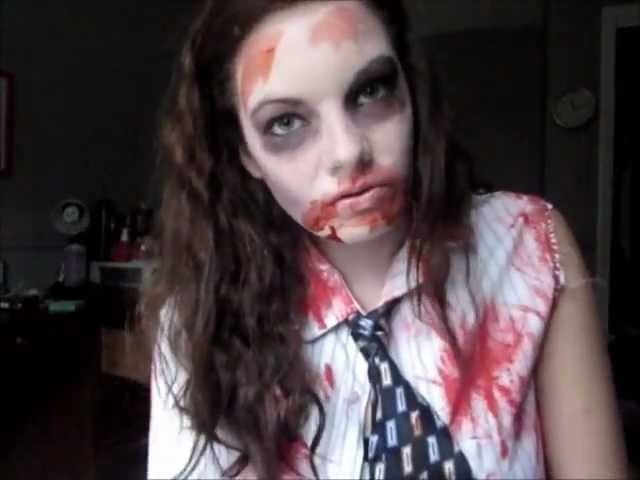 Zombie Halloween Makeup & DIY Costume!