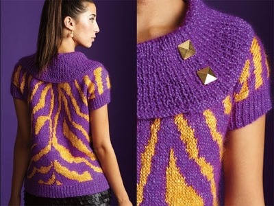 #17 Zebra Print Top, Vogue Knitting Winter 2012.13