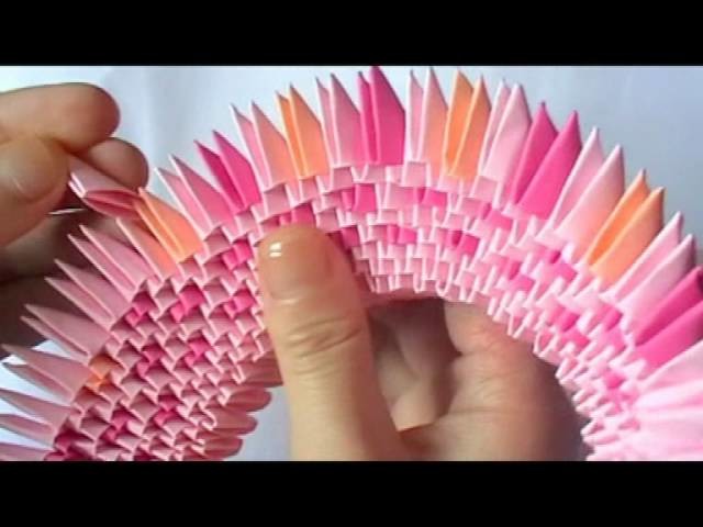 3D origami time lapse: chinese wedding ornament