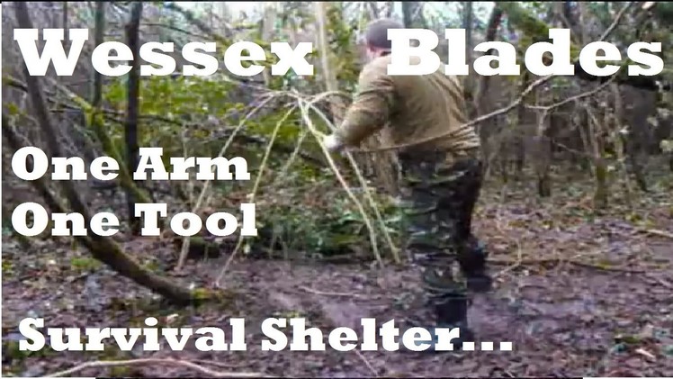 Bush Craft One Armed.One Tool Winter Survival Shelter