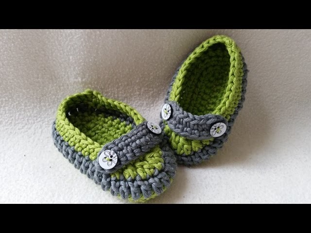 Crochet Baby Loafer - Slipper - Moccasin - Part 3 - Strap by BerlinCrochet