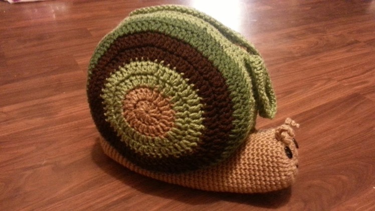 #Crochet Bag Snail Pillow Purse TUTORIAL PART 1 OF 3 THE SHELL