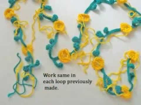 Crochet lariat necklace  By Fibreromance