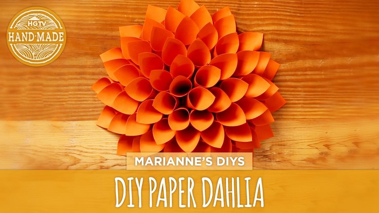 DIY Giant Paper Dahlia - HGTV Handmade