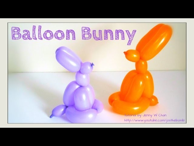 Easter Crafts - How to Twist a Balloon Animal Easter Bunny. Rabbit - Balloon Modeling - Easy
