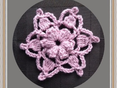 How to Crochet a Flower Motif Pattern #15  │ by ThePatterfamily