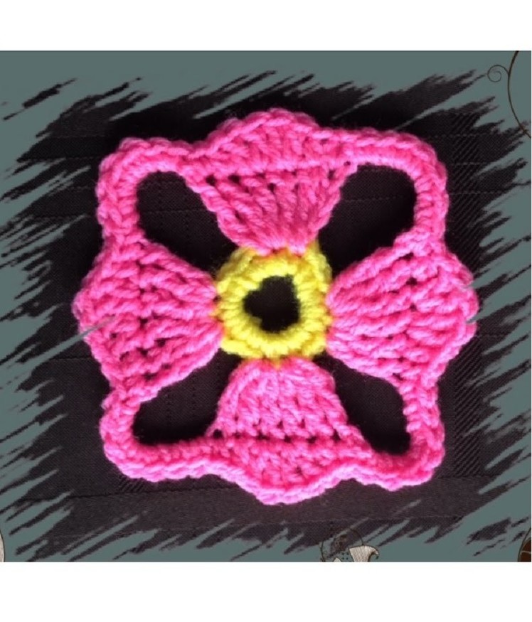 How to Crochet Square Motif Pattern #6 │ by ThePatterfamily