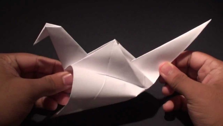 How to Make a (ORIGAMI) Paper: Flapping Crane (Bird) - TCGames [HD]!
