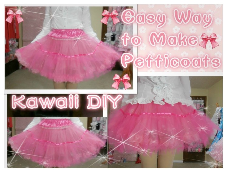 Kawaii DIY- How to Make Petticoats for Beginners (with only 3 yards tulle)(easy)