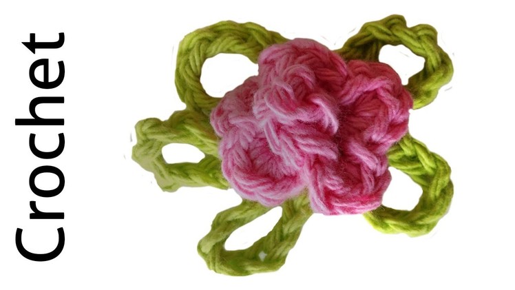 Mini Rose Free Crochet Pattern - Left Handed
