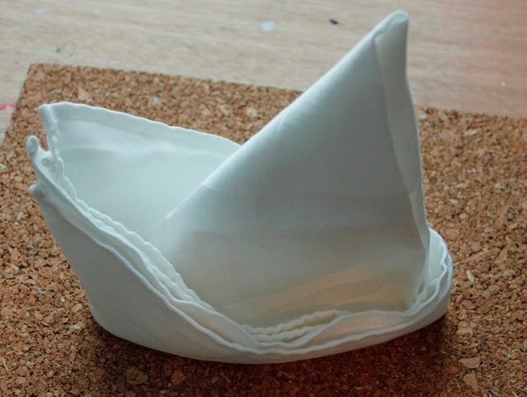 Napkin folding boat - origami with napkins