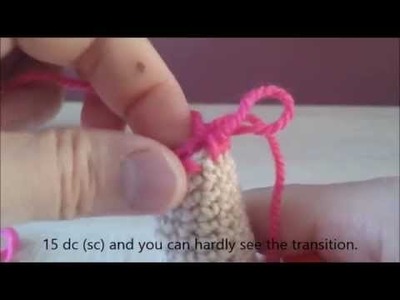 Onlineclass : crochet : how to change colour in continuous rounds.