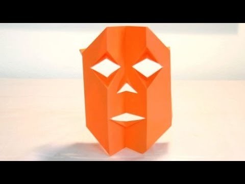 Origami Jack-O-Lantern Mask