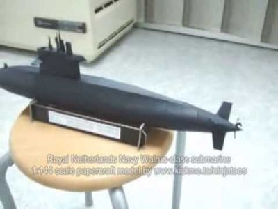 Papercraft Royal Netherlands Navy Walrus class submarine