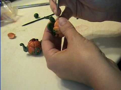 Pumpkin Teapot in Polymer Clay by Garden of Imagination
